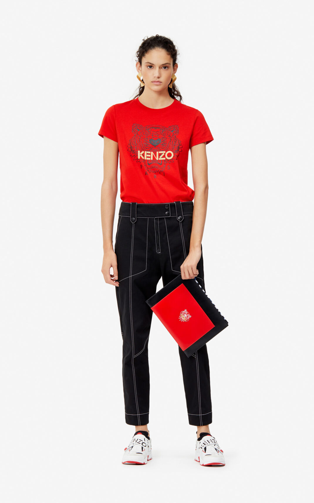 Camisetas Kenzo Tiger Mujer Rojas ZIO125697